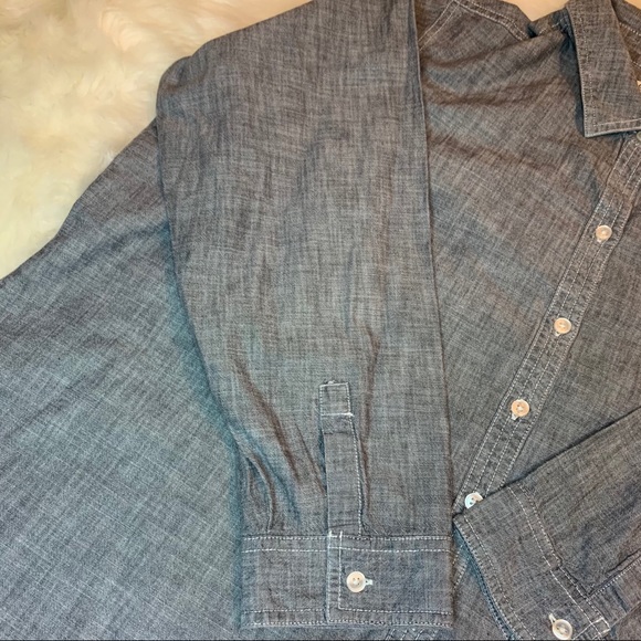Old Navy Chambray Gray Button Down Shirt - Picture 10 of 16